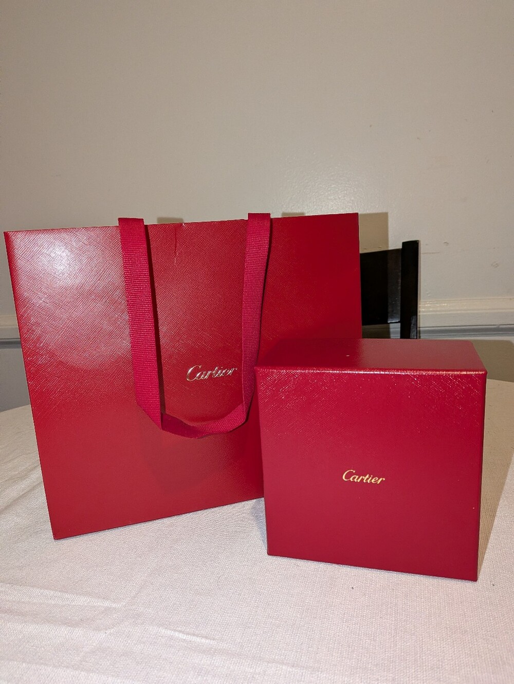 Cartier Small Empty Box And Shopping Bag